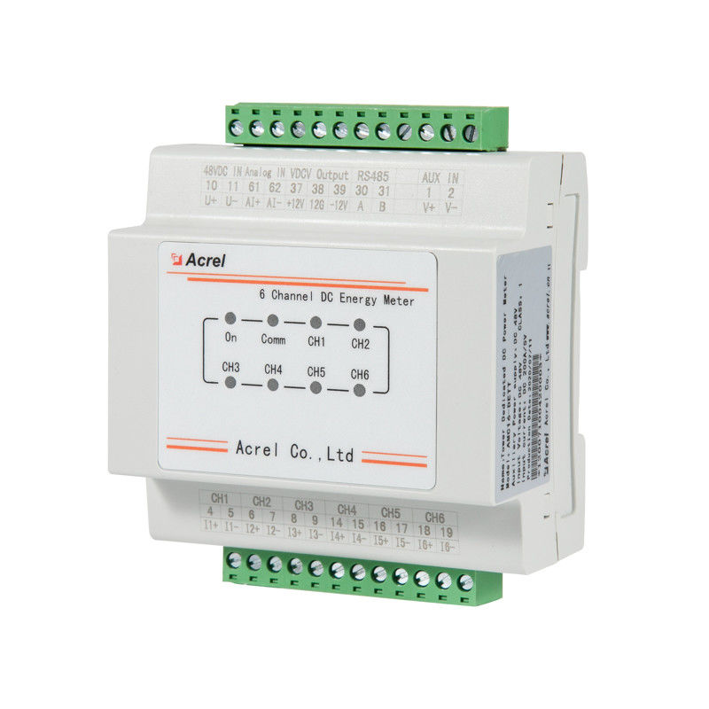 Acrel AMC16-CETT DC Energy Meter Base Station For 5G Tower Six Circuits Measurement Din Rail Meter Sub-metering Solution